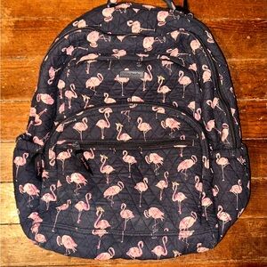 Vera Bradley Pink and Navy Backpack